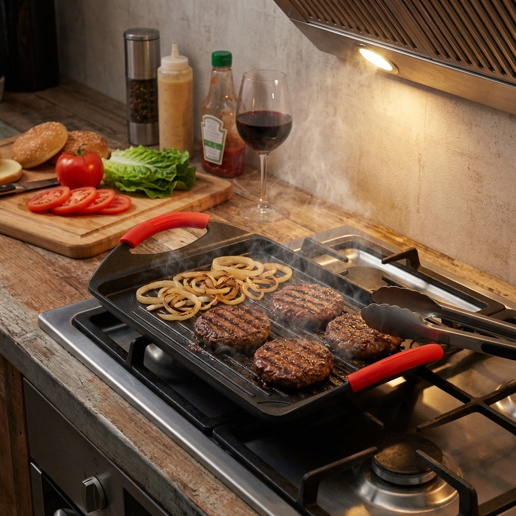 Non-Stick Grill Plate – Induction Griddle Pan for Hob