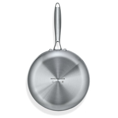 Tri-Ply Stainless Steel Frying Pan – Professional Induction Skillet (24cm & 28cm)
