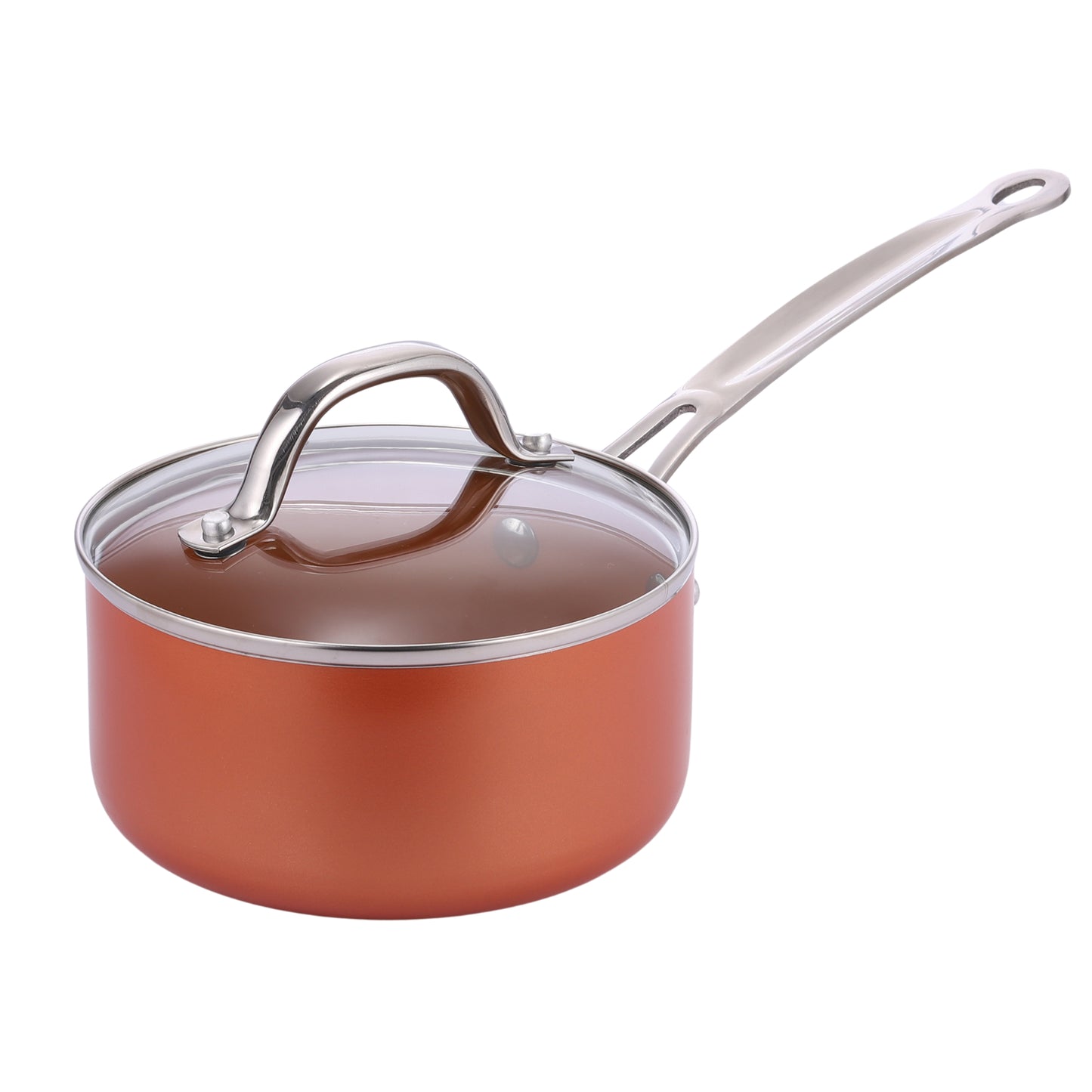 Copper Ceramic Non-Stick Saucepan Set – Induction Compatible Cookware (PTFE & PFOA Free)