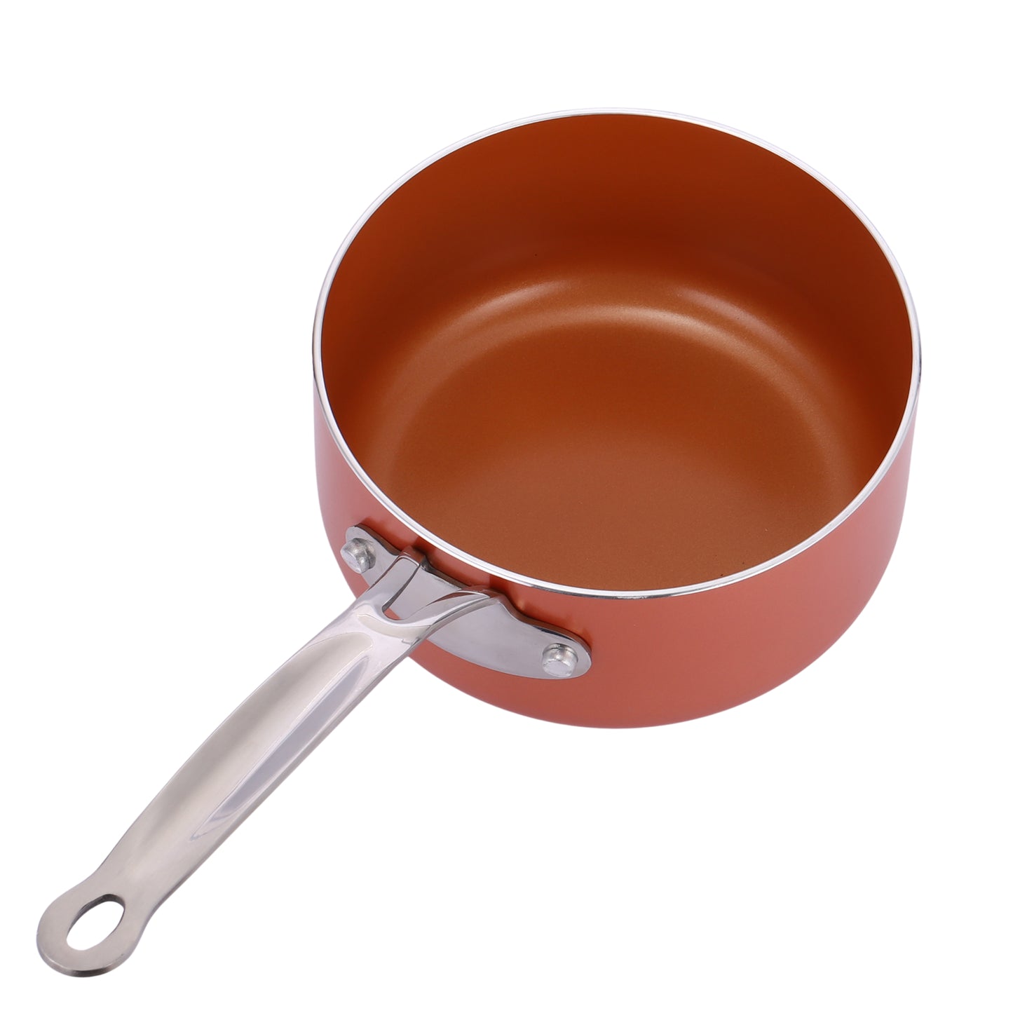 Copper Ceramic Non-Stick Saucepan Set – Induction Compatible Cookware (PTFE & PFOA Free)