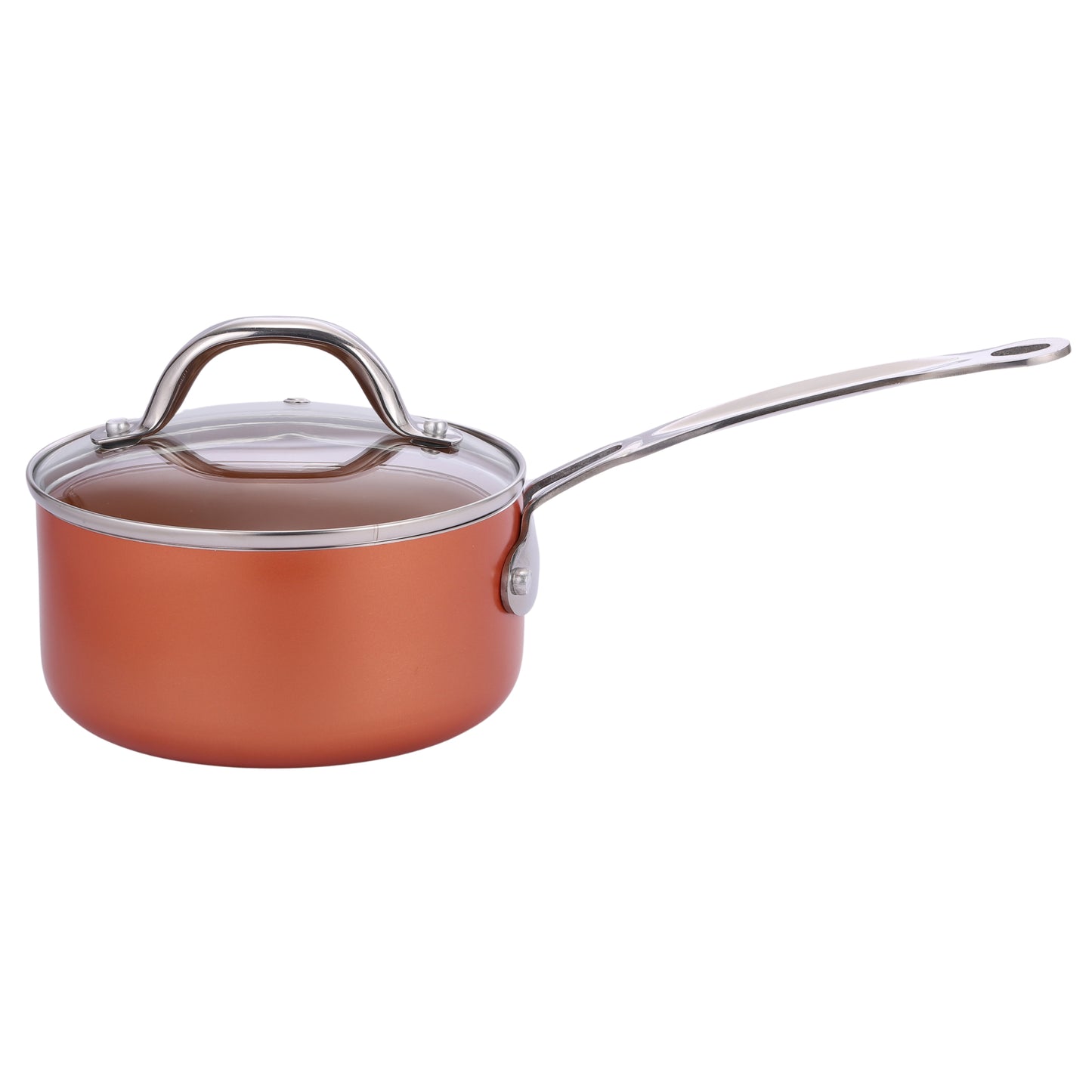 Copper Ceramic Non-Stick Saucepan Set – Induction Compatible Cookware (PTFE & PFOA Free)