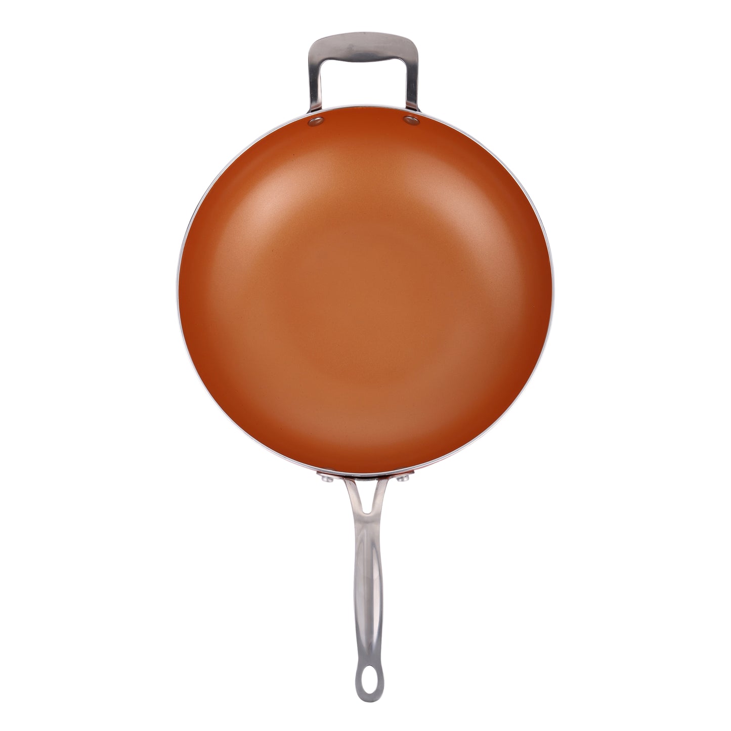 Copper Ceramic Non-Stick Wok – Induction Stir Fry Pan (30cm)