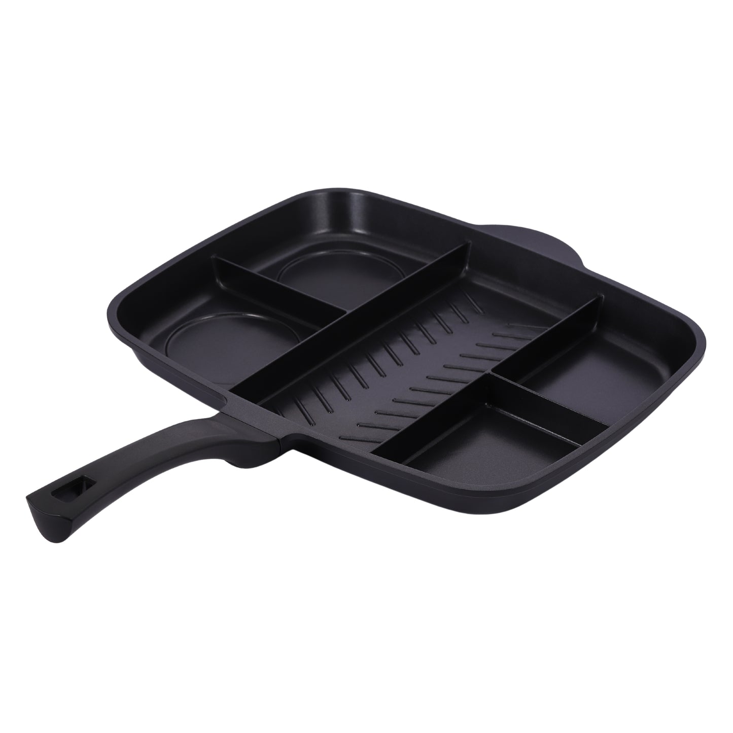 Non-Stick Sectional Grill & Griddle Pan – Induction Multi-Section Cooking Pan (1, 2, 3 & 5 Sections)
