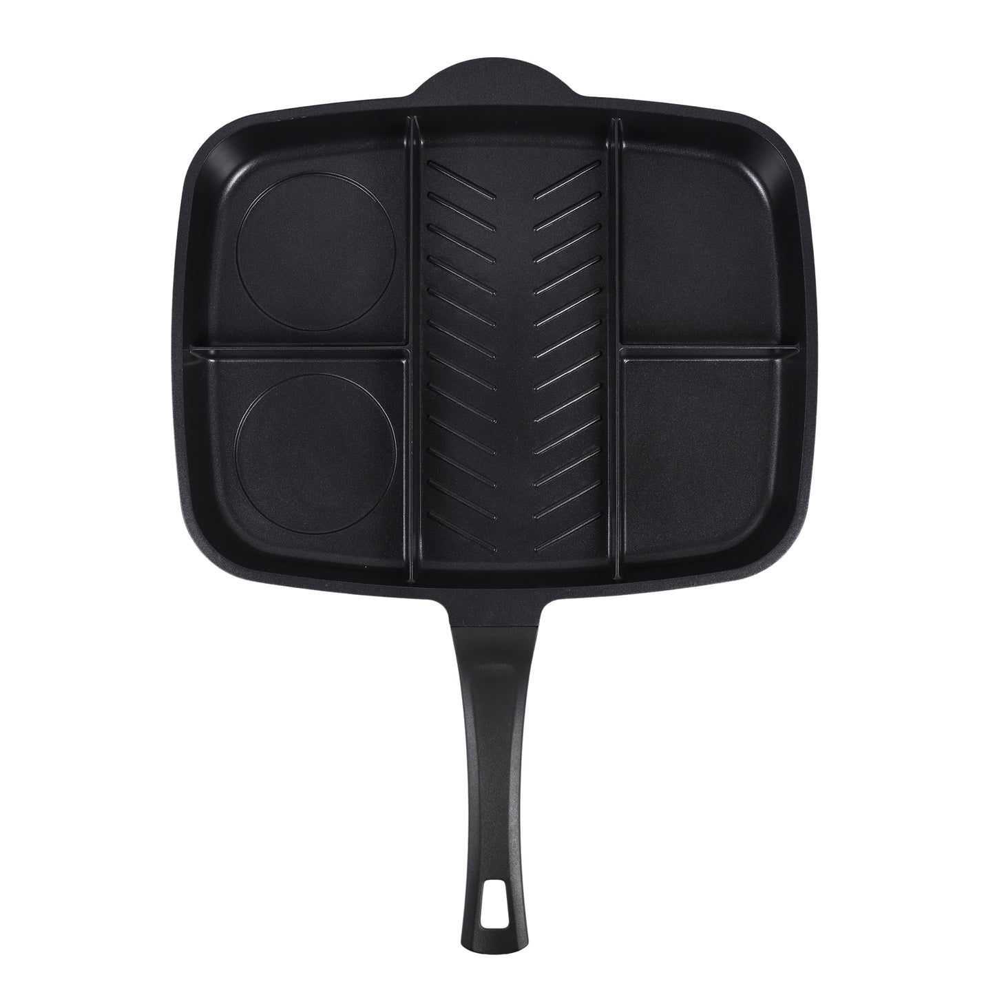 Non-Stick Sectional Grill & Griddle Pan – Induction Multi-Section Cooking Pan (1, 2, 3 & 5 Sections)
