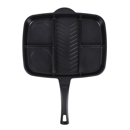 Non-Stick Sectional Grill & Griddle Pan – Induction Multi-Section Cooking Pan (1, 2, 3 & 5 Sections)