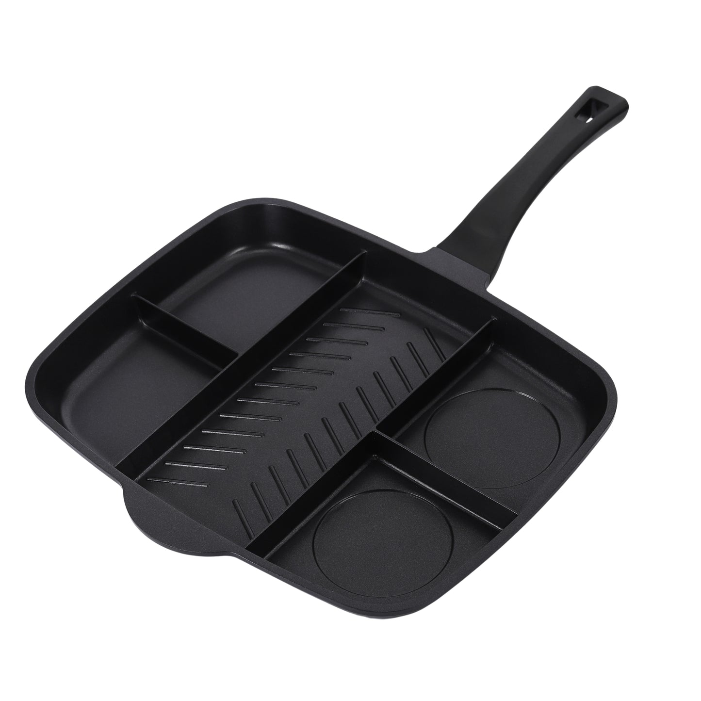 Non-Stick Sectional Grill & Griddle Pan – Induction Multi-Section Cooking Pan (1, 2, 3 & 5 Sections)