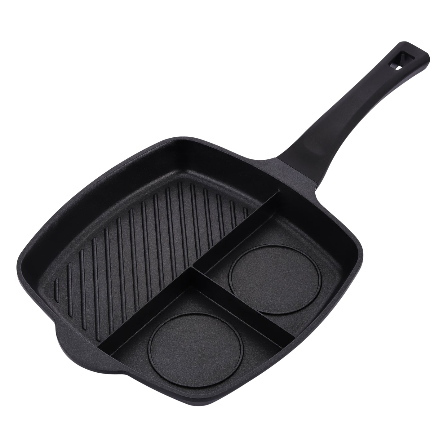 Non-Stick Sectional Grill & Griddle Pan – Induction Multi-Section Cooking Pan (1, 2, 3 & 5 Sections)
